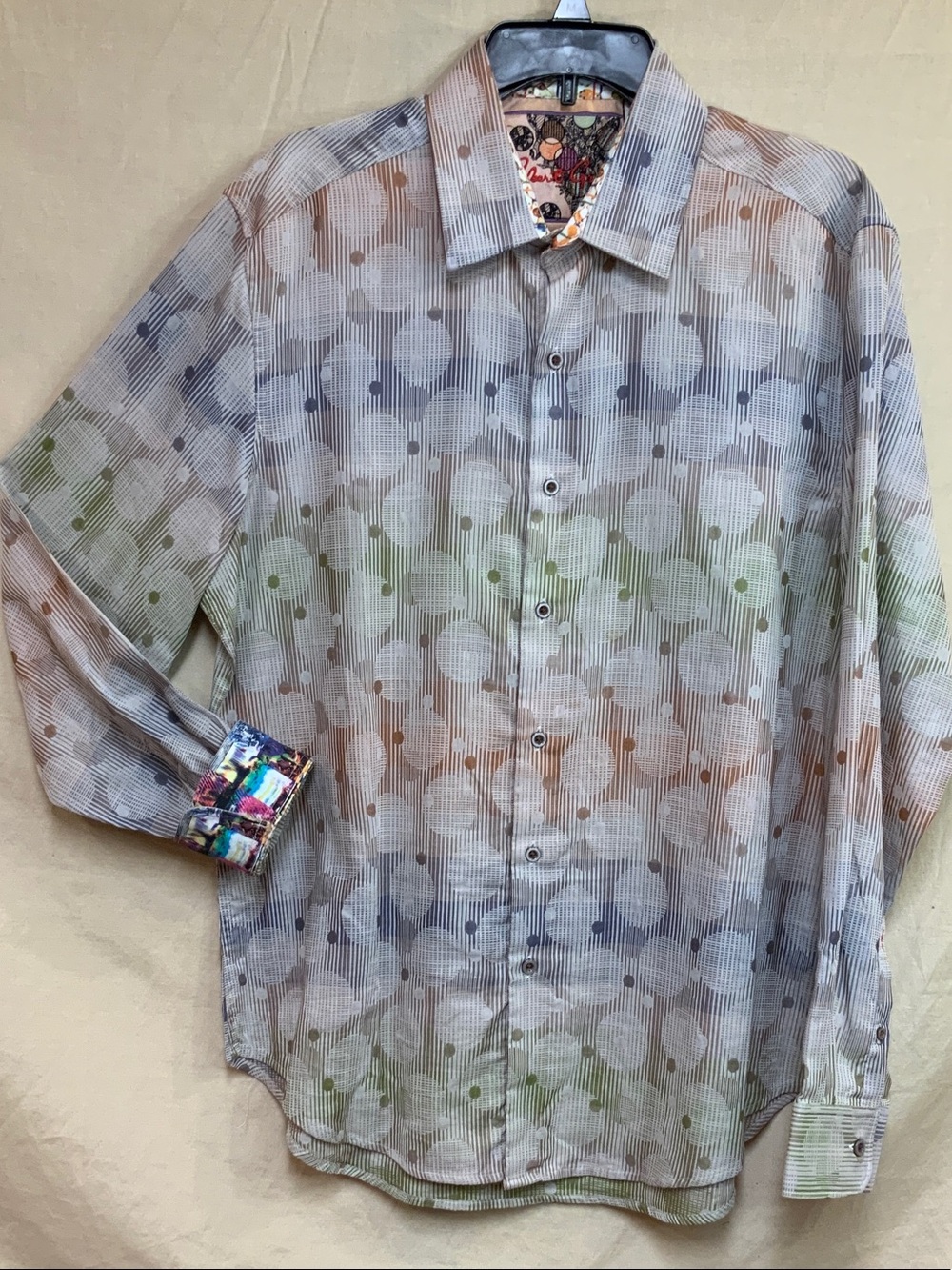 Robert Graham Geometric Circle Print Men’s Classic Fit Shirt